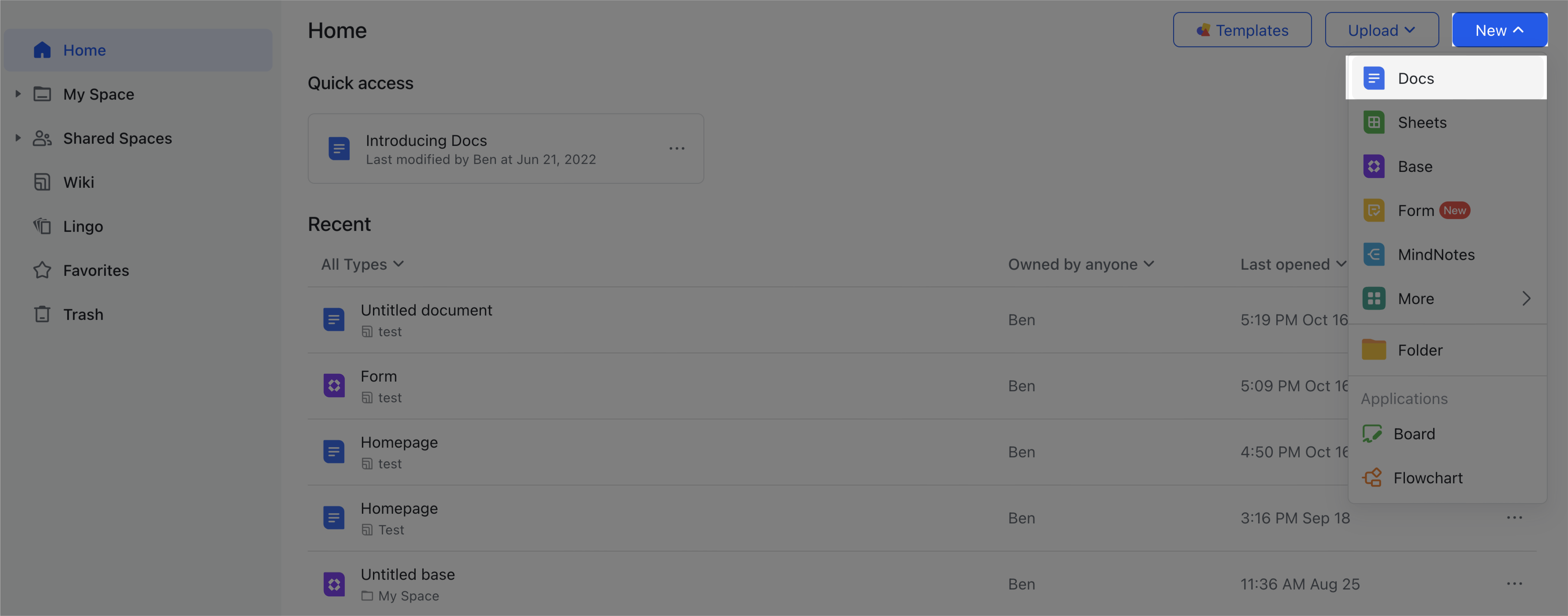 Get started with Docs