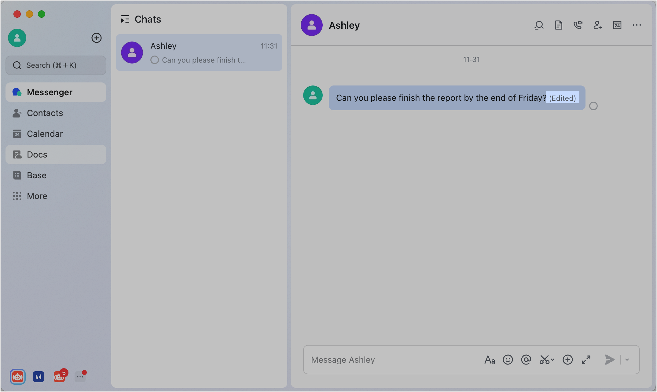 Edit sent messages
