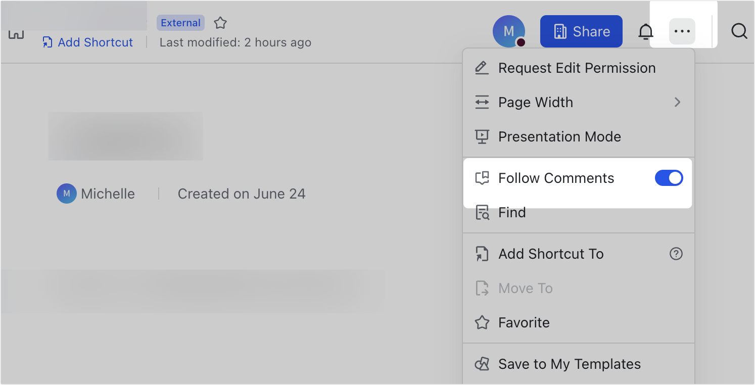 Use comments in Docs
