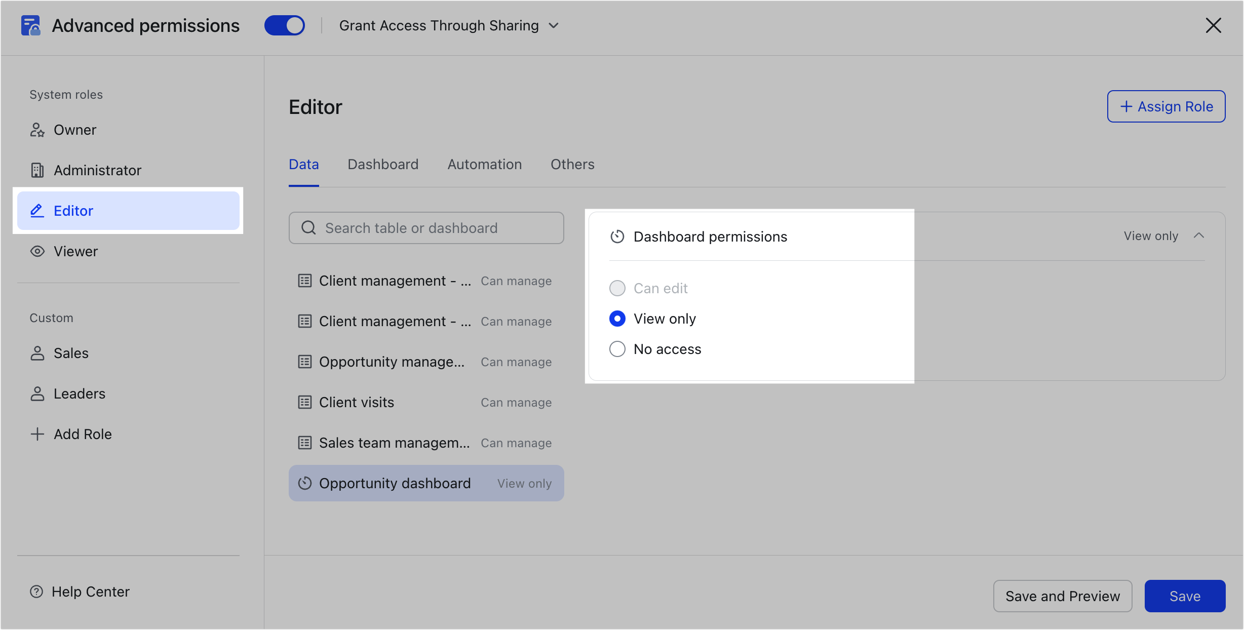 Overview of new advanced permission roles in Base