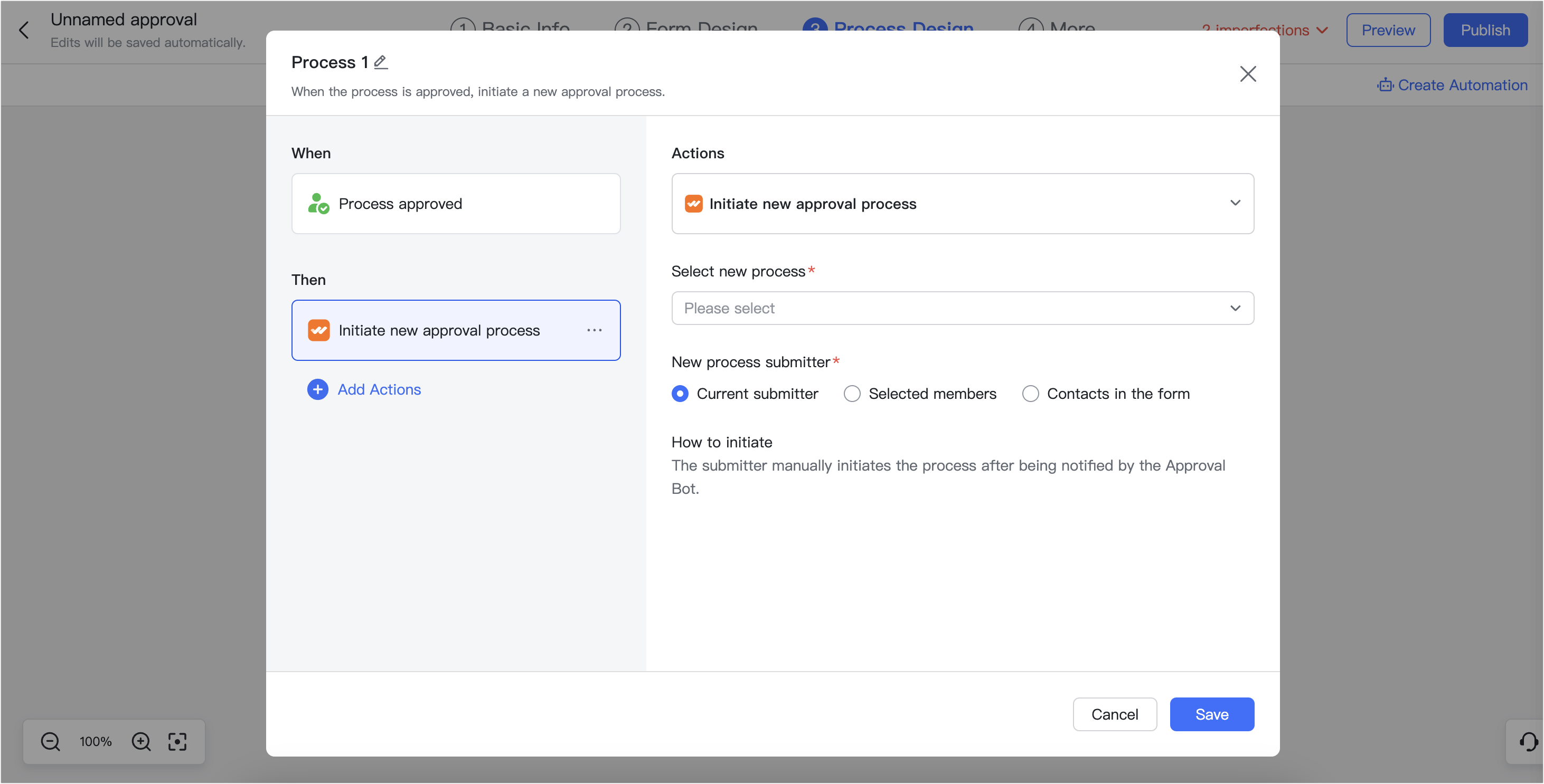 Admin | Automatically trigger actions in approvals