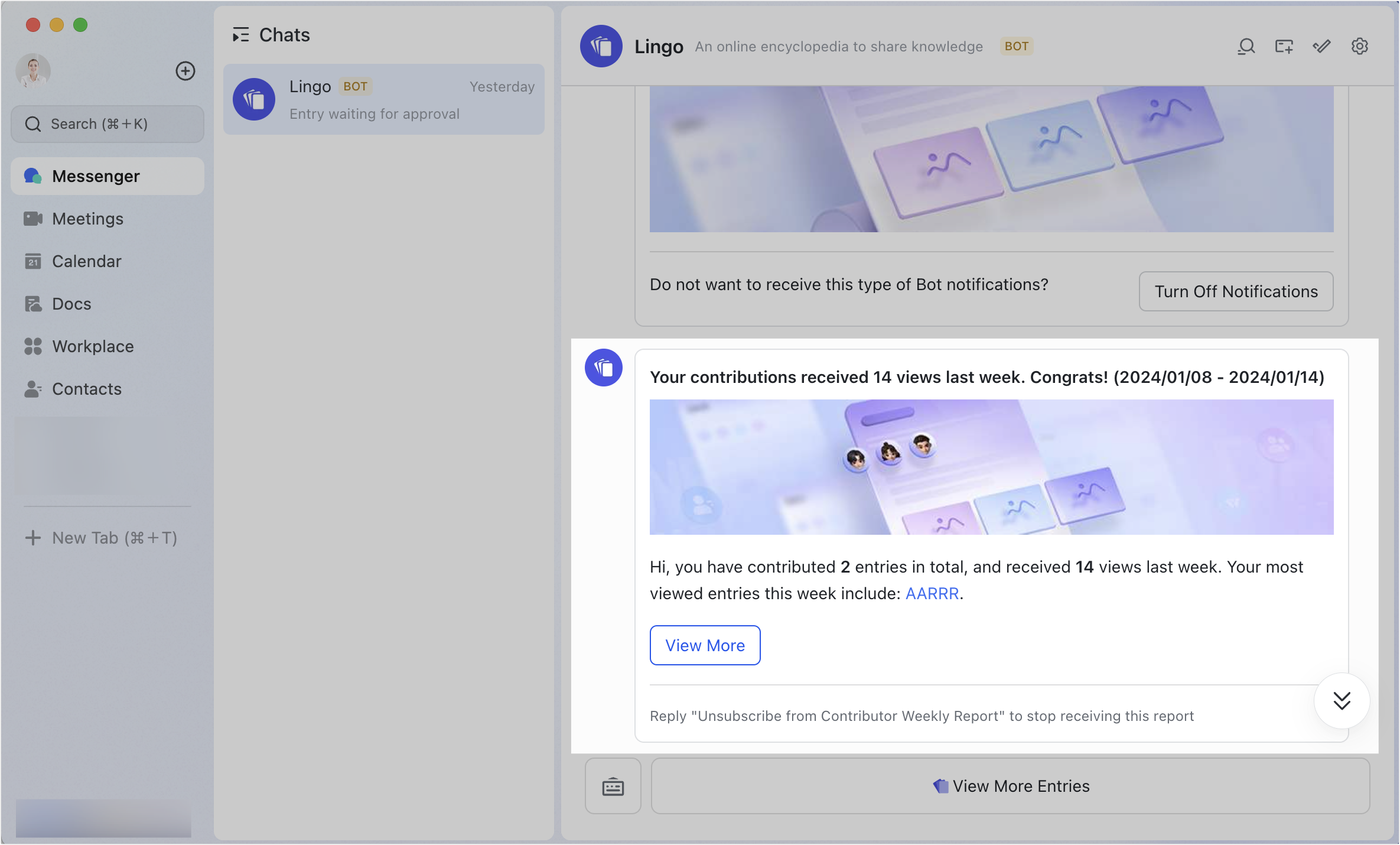 View your entry contribution record and feedback