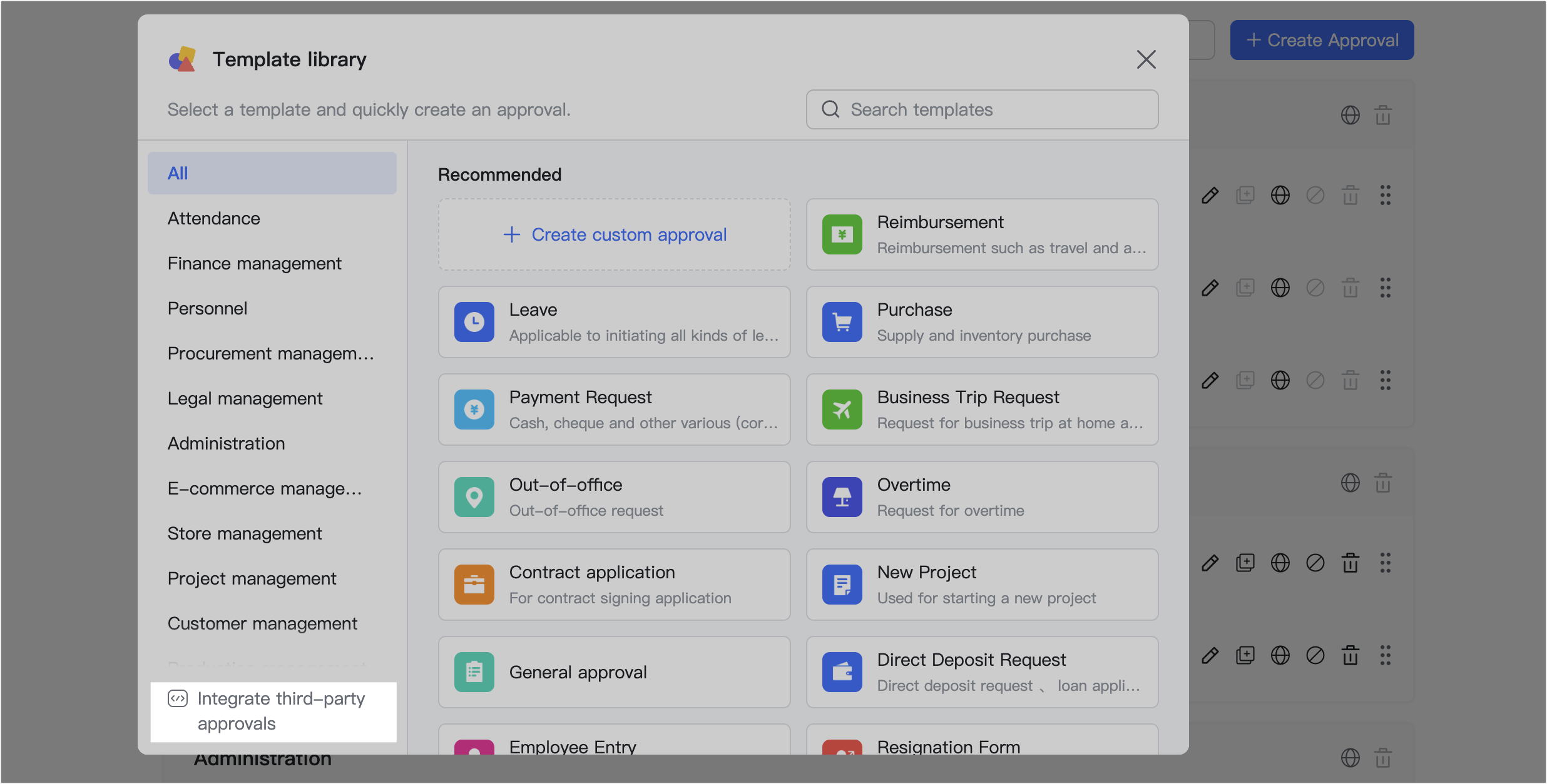 Admin | Create an approval