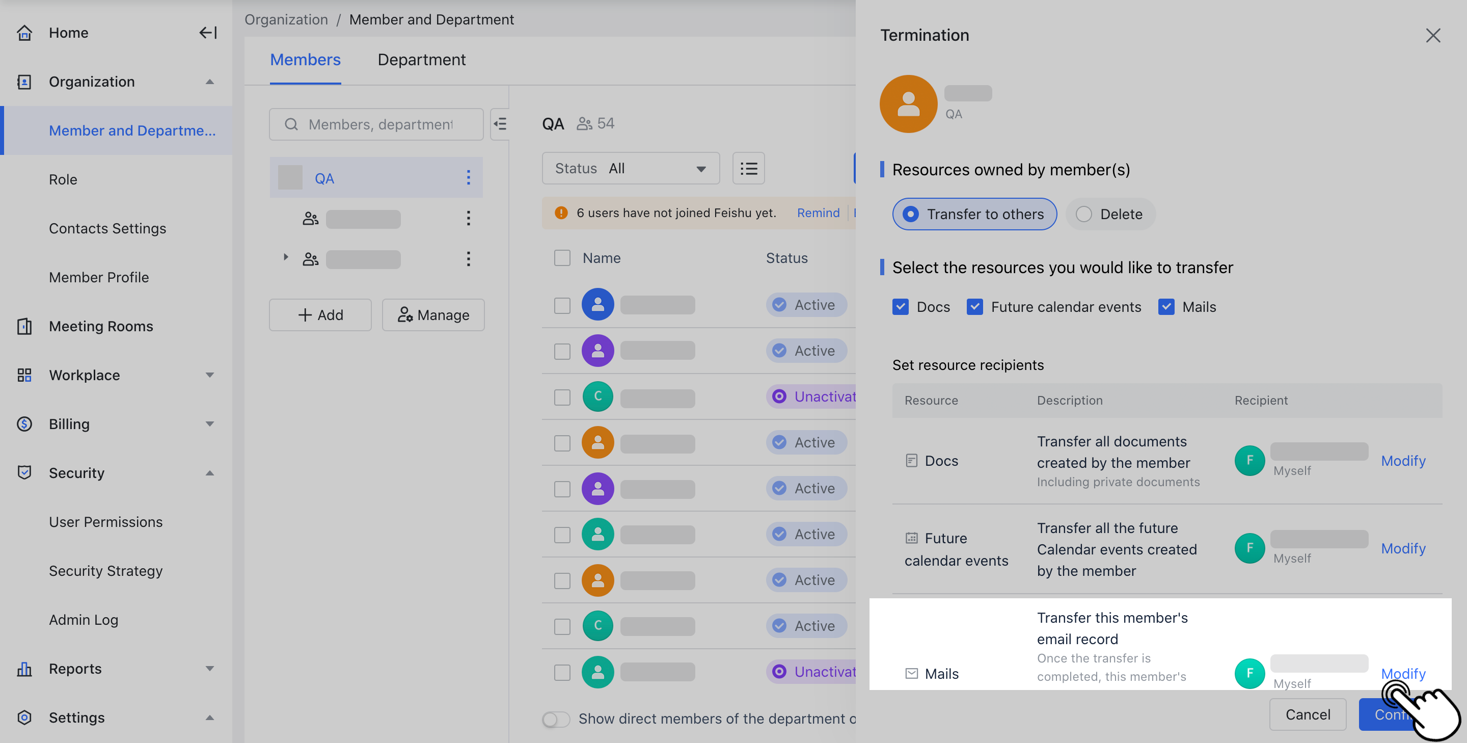 Admin | Mail feature updates
