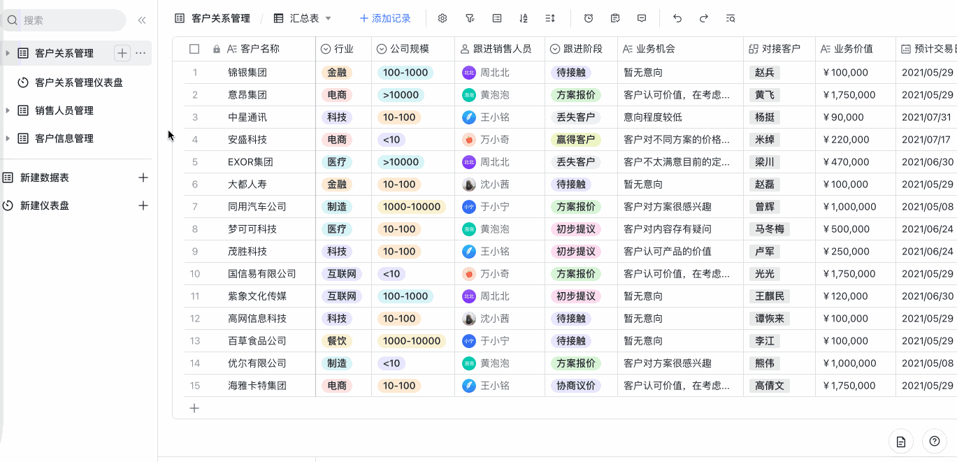 使用多维表格的表单视图