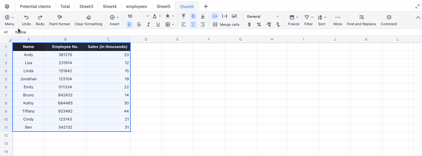Convert Sheets into Base