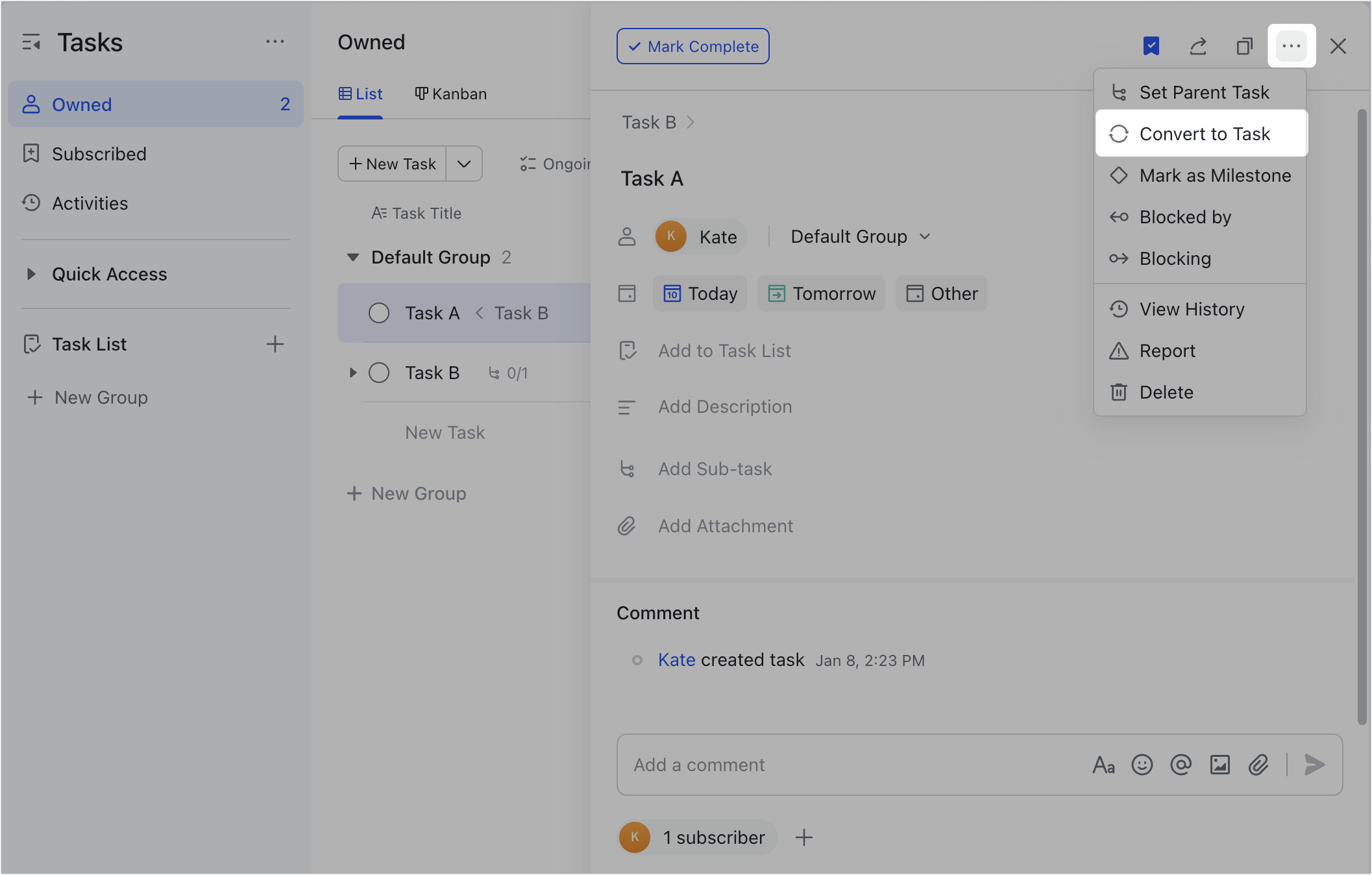Use sub-tasks