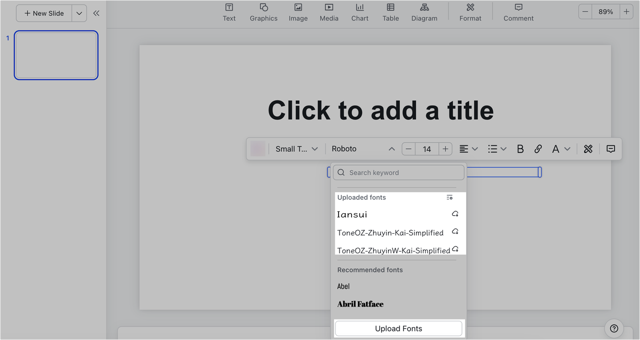 Add text boxes to slides