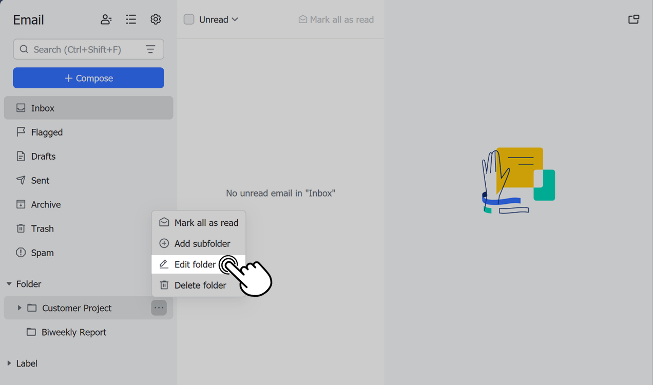 Use email folders