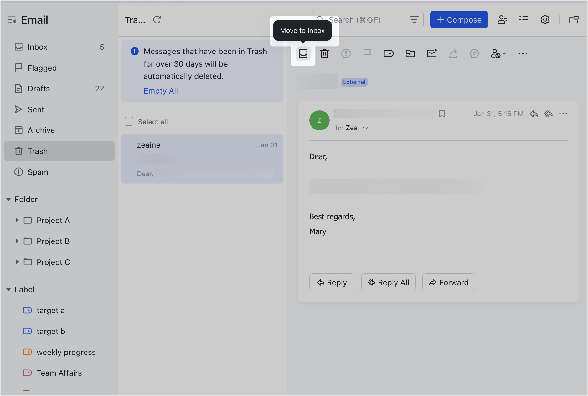 Manage your emails