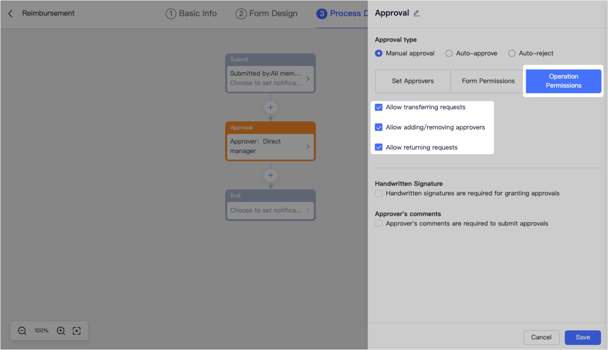 Admin | Allow approvers to transfer or return approval steps and add or ...