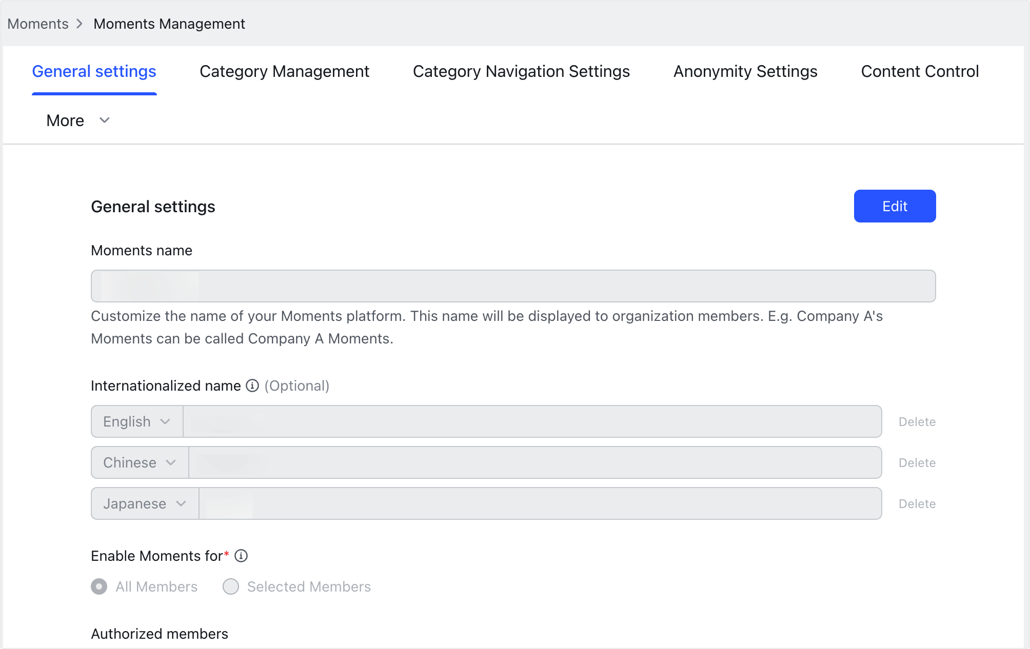 Admin | Set up the display of Moments Block in Workplace