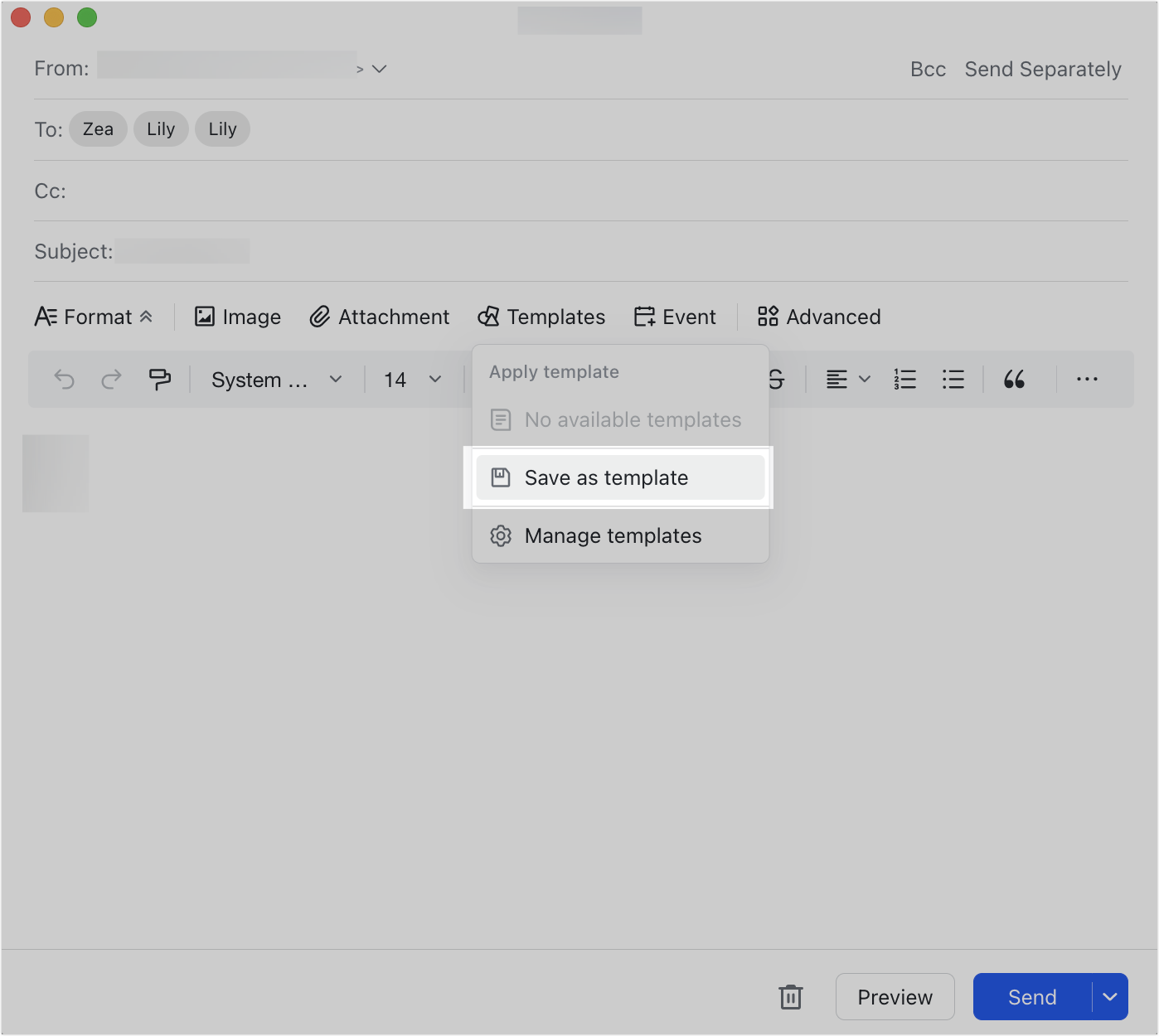 Use email templates