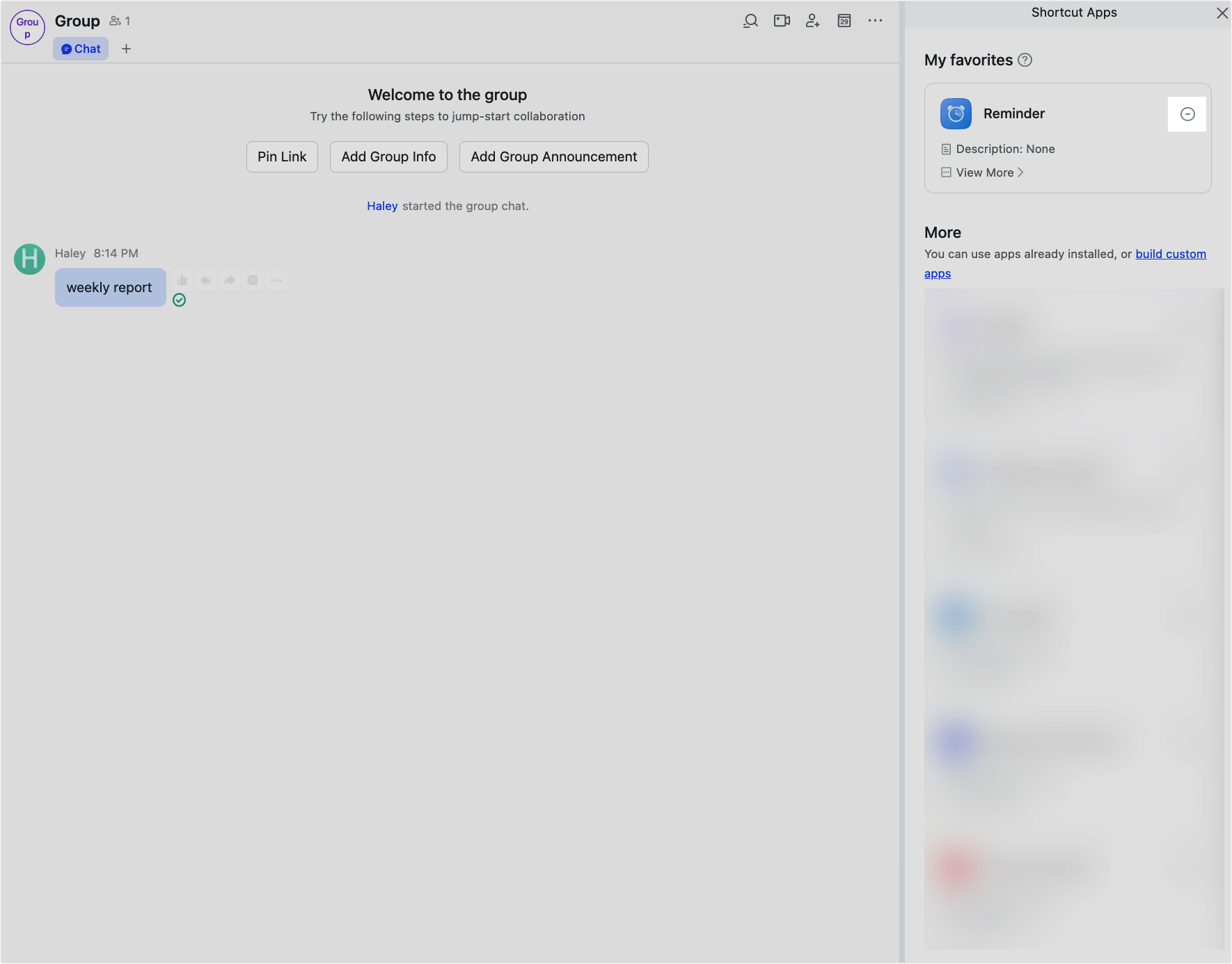 Use message shortcuts or 