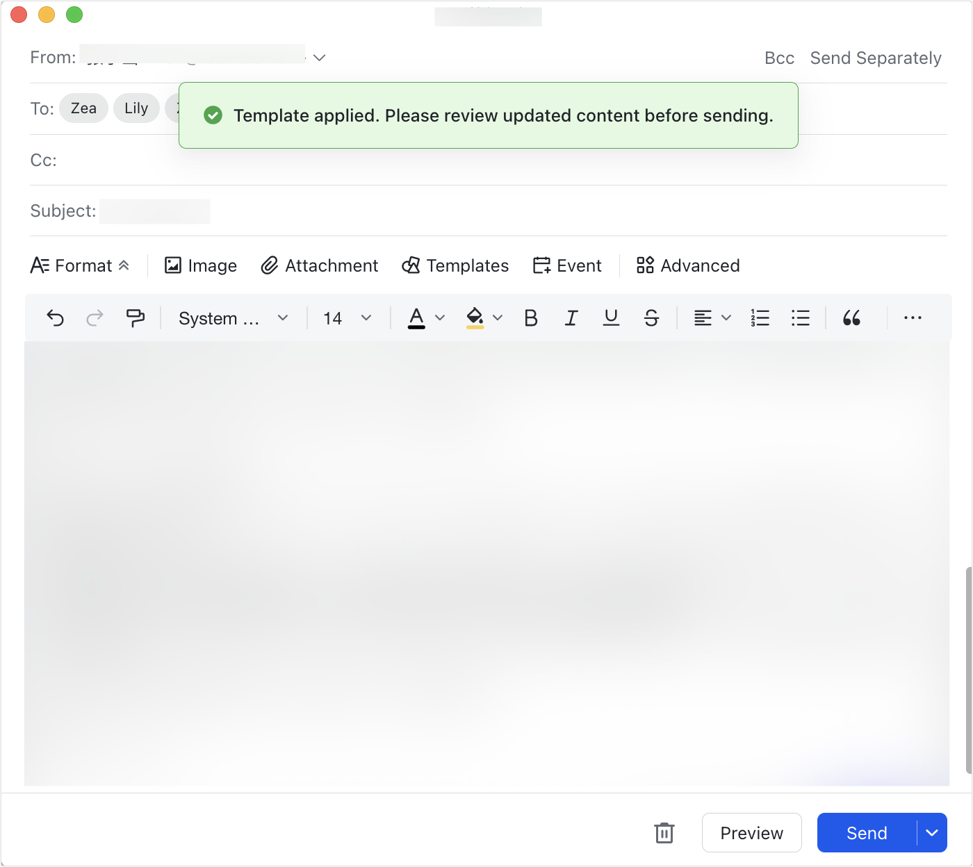 Use email templates