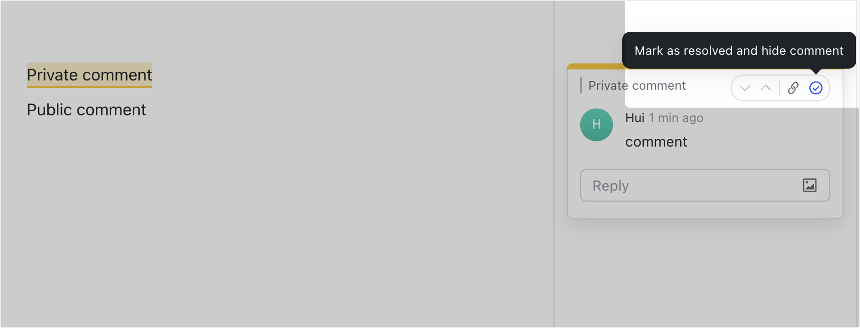Use comments in Docs