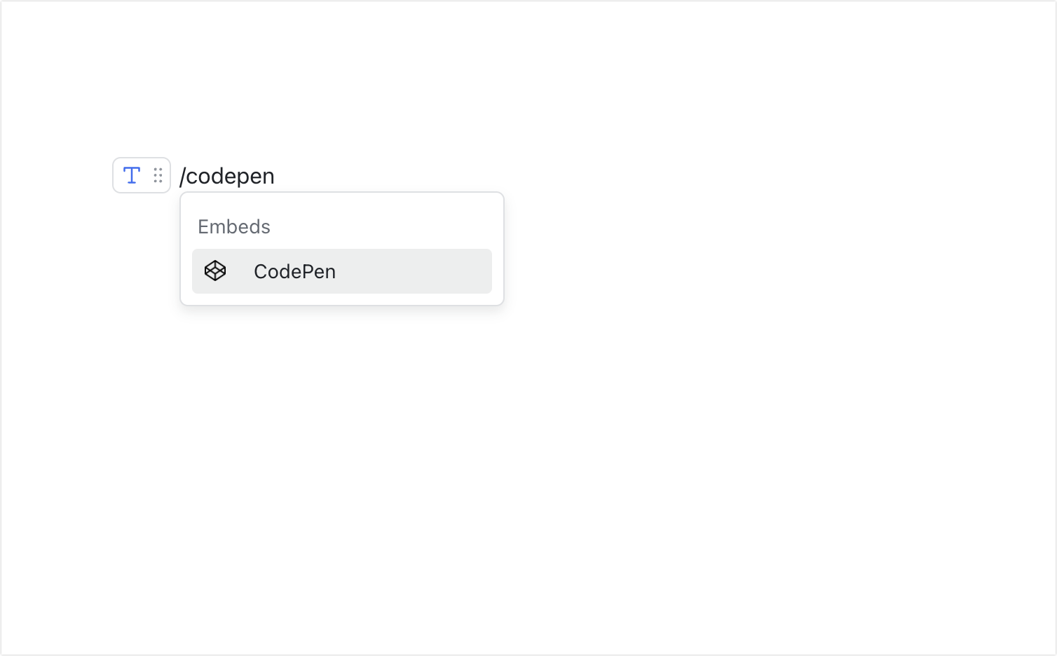 Embed CodePen in Docs